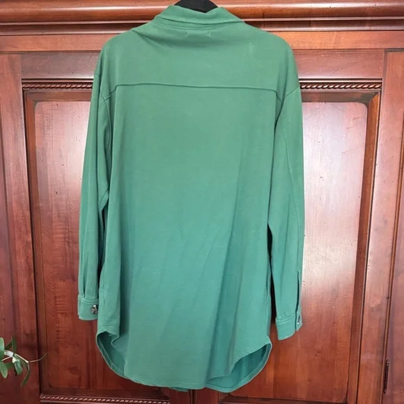 Maurices Green Knit Shirt Jacket Size Large - Picture 6 of 8